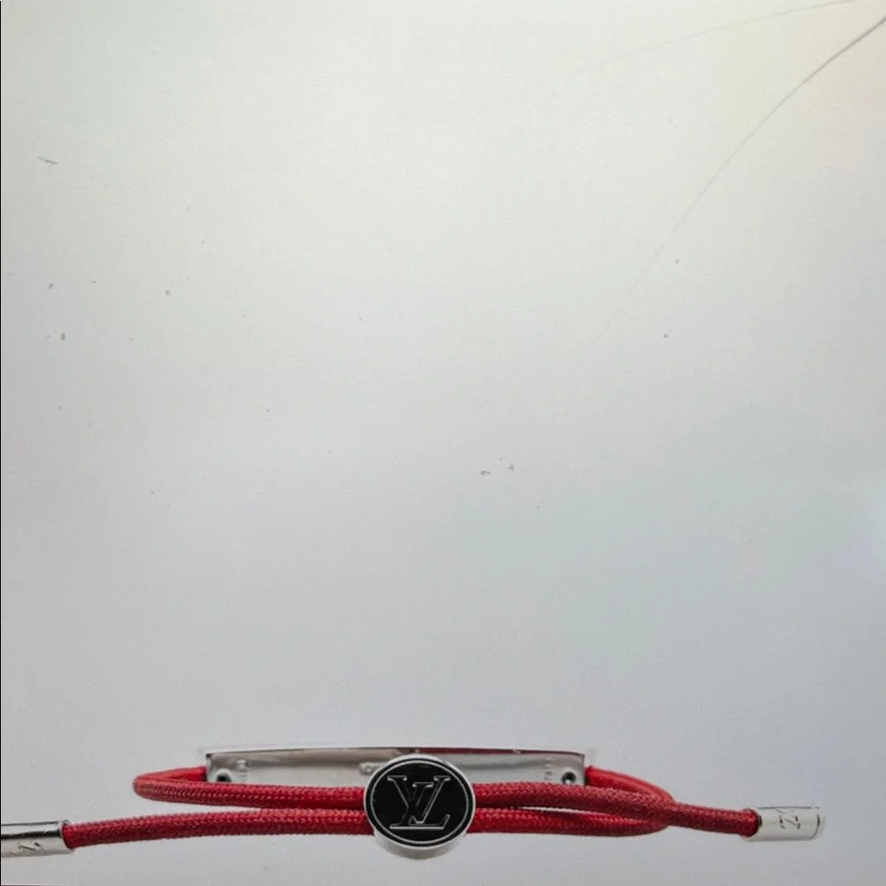 Louis Vuitton Red and Silver Bracelet